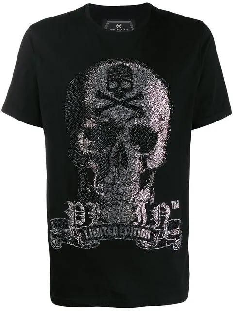 Replica Philipp Plein Platinum Cut Skull T-shirt Men 02 Black Clothing ...